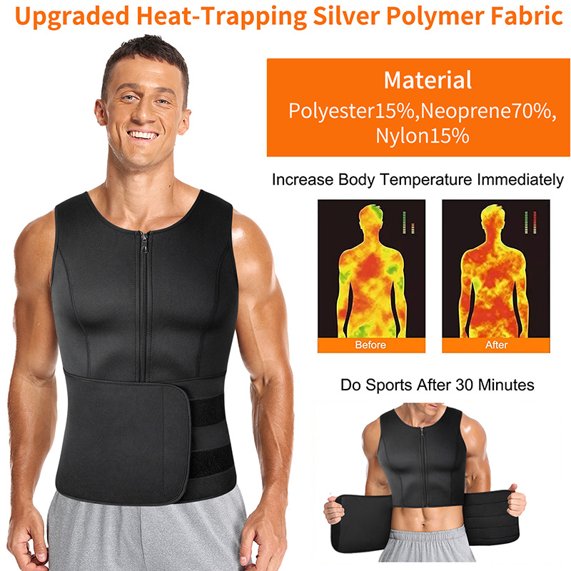 Men Neoprene Sauna Zipper Wais - đánh giá và giá Crossfit Weight Vest