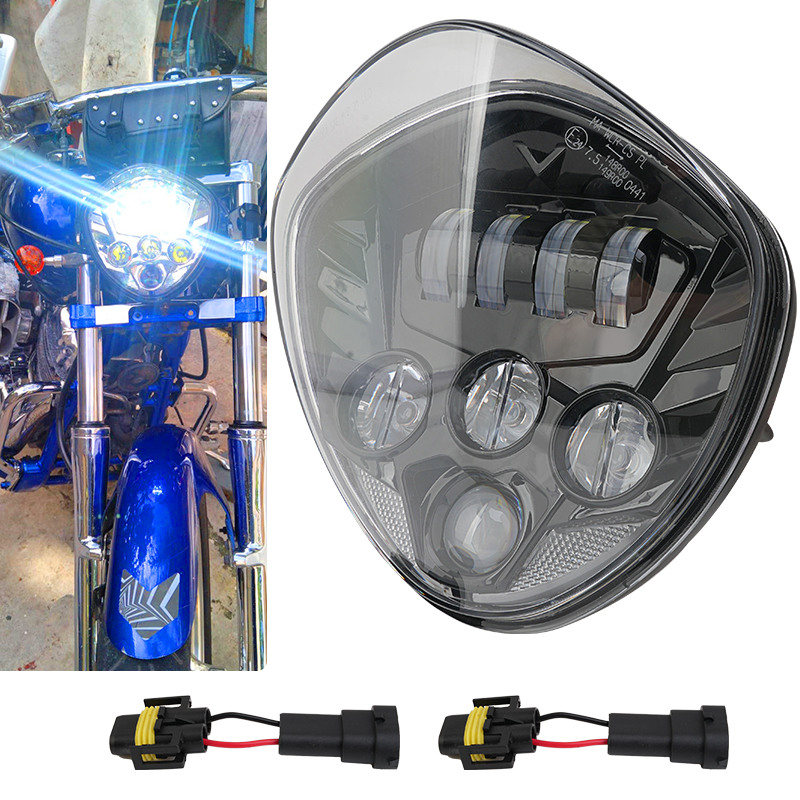 Black LED Motorcycle Headlight - đánh giá và giá Crossfit Victory