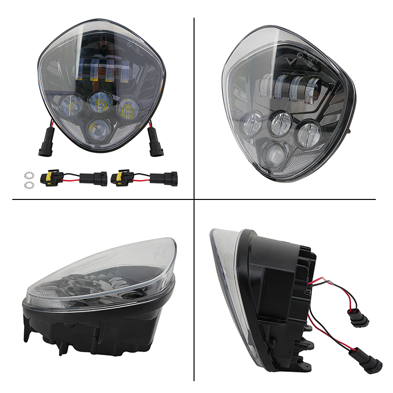 Black LED Motorcycle Headlight - đánh giá và giá Crossfit Victory