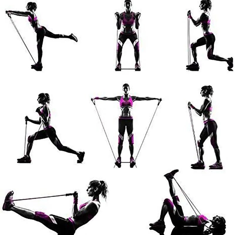Resistance Bands With Handles, - đánh giá và giá Crossfit Accessories