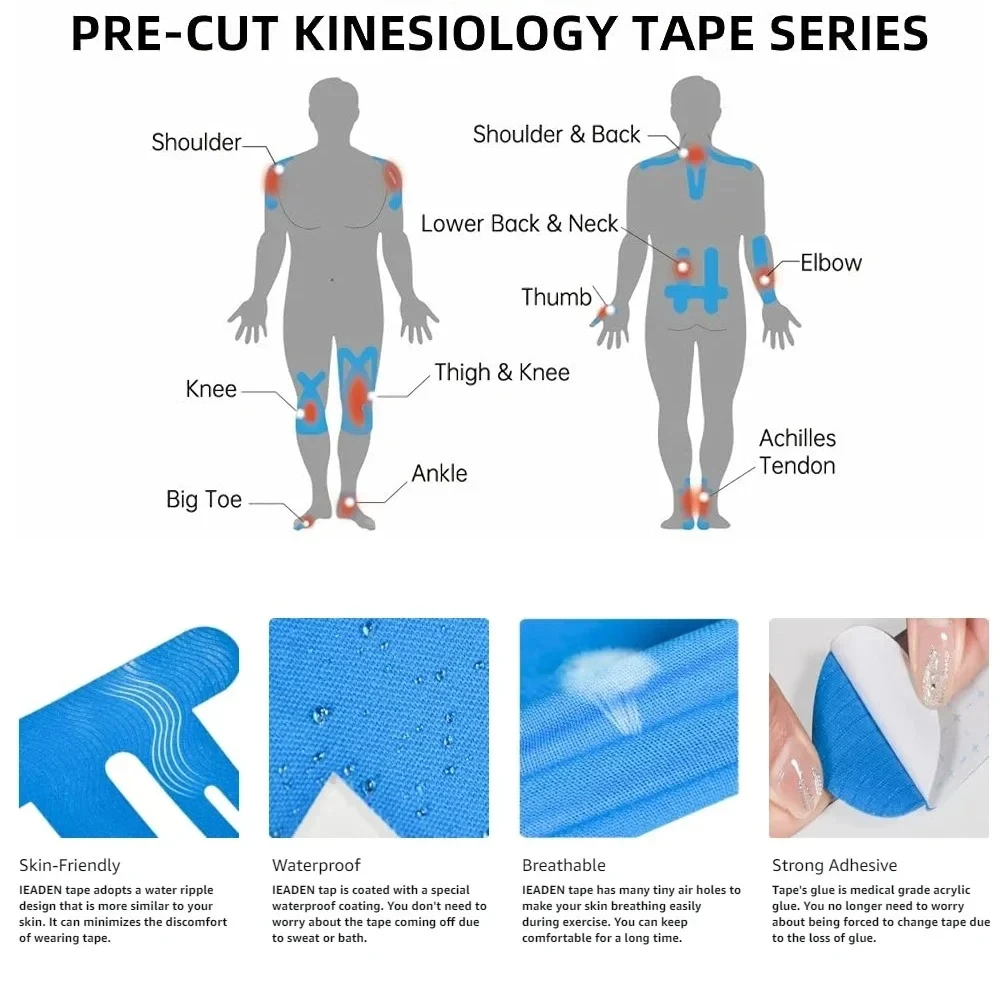 10PCS Precut Kinesiology Tape  - đánh giá và giá Finger Tape Athletic